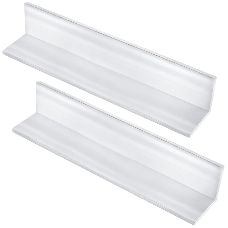 HAKZEON 2 Pcs 2.4 x 2.4 x 1/4 Inch Aluminum Angle Stock, 12 Inch Length 6061 Aluminum Angle, Metal Aluminum Angle Bar, Aluminum 90 Degree Corner Trim for Architecture Construction, - Image 5